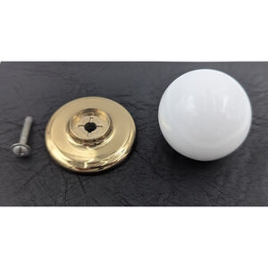 Vintage Porcelain Large Pull Knob White Gainsborough Australia